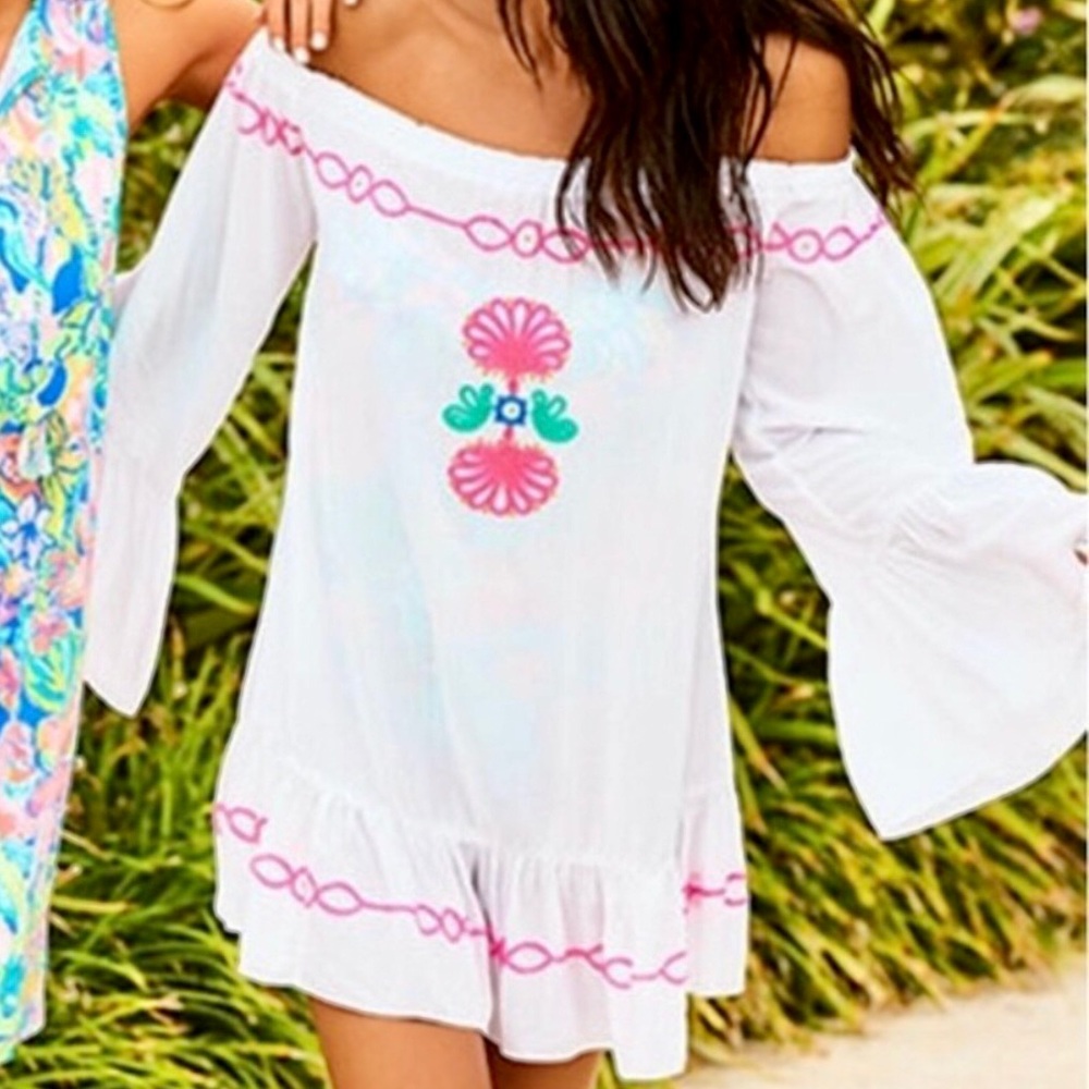 LILLY PULITZER NEMI COVER-UP IN RESORT WHITE Size-XS •NWOT•